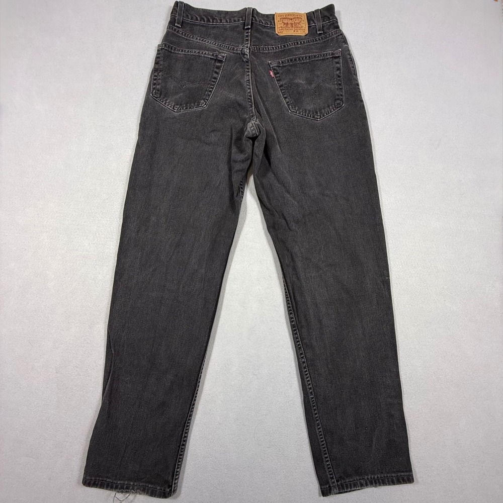 Levis 550 Relaxed Fit Jeans Mens 34x34 Faded Black Made in USA Vintage Denim - Picture 4 of 8